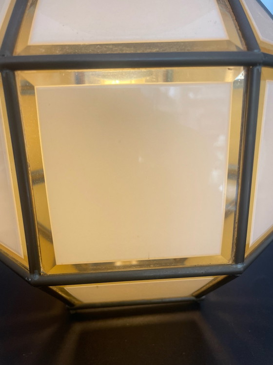 Amsterdam School Ceiling Light – Glass, Brass (photo 4 of 8)