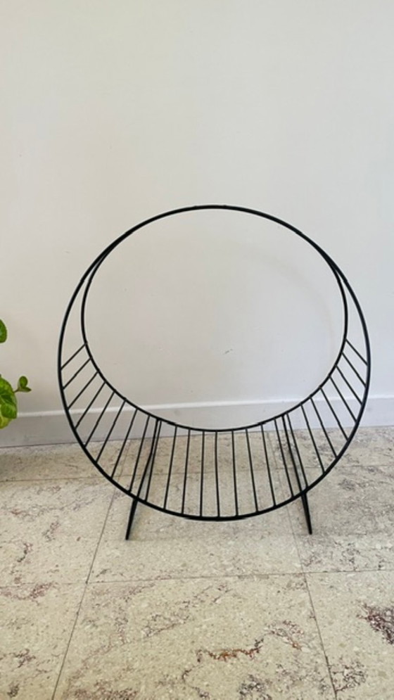 Vintage Magazine Rack Log Holder – Metal (photo 39 of 44)