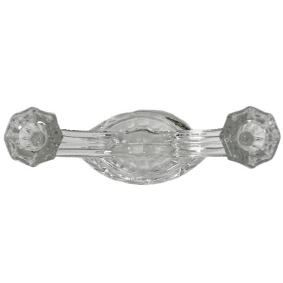 Image 1 of Vintage kristallen Rossi Bohemia kandelaar geslepen loodkristal 1930's