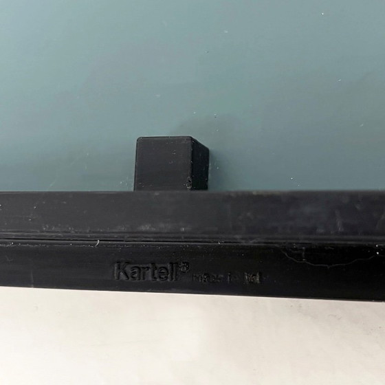 Image 1 of Zwarte spiegel met lijst van Anna Castelli Ferrieri voor Kartell, jaren 80