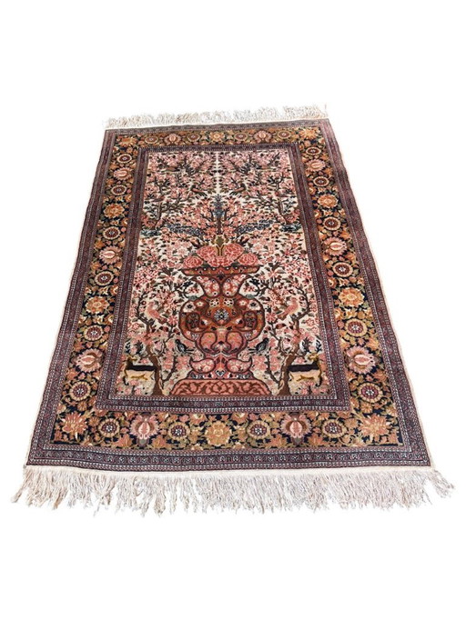 Persian rug silk 135x200cm hanging knotted rug
