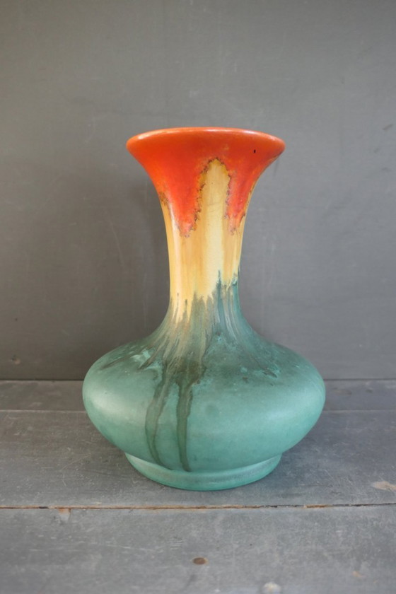 Image 1 of Art-Deco-Vase Faiencerie de Thulin Belgien 2227