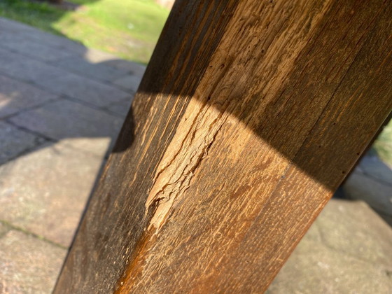 Image 1 of Couchtisch im brutalistischen Stil / Arts & Crafts / Massivholz-Eiche Japandi