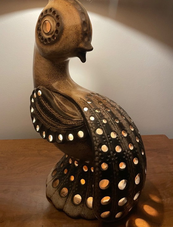 Image 1 of Zoomorphic stoneware lamp from the 1970s