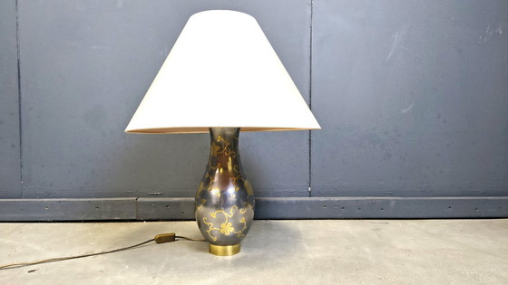 Image 1 of Lampada da tavolo vintage in peltro, anni '70