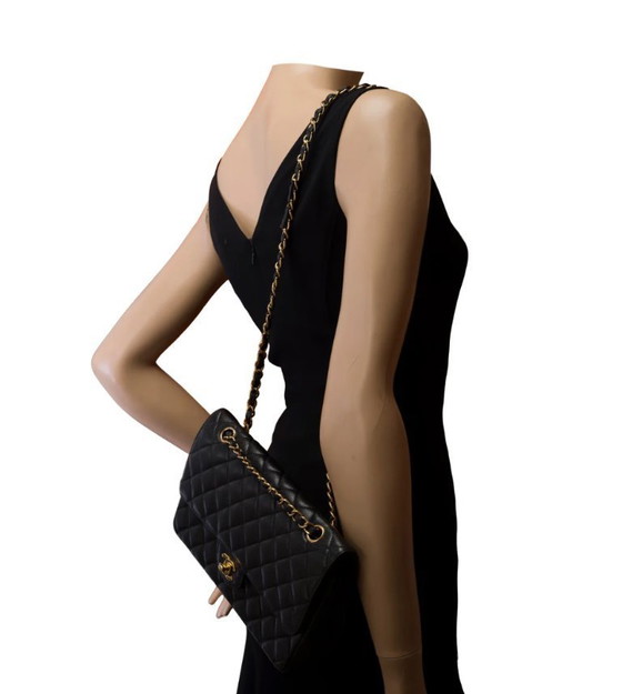 Image 1 of Sac CHANEL Timeless/Classique en Cuir Noir - 103437