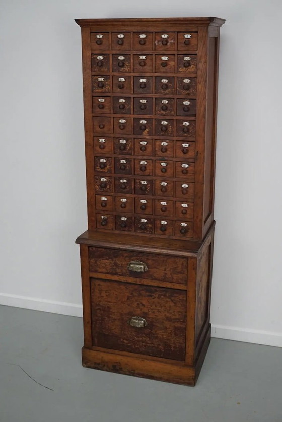 Image 1 of Mobiletto da gioielliere/orologiaio in rovere francese, inizio XX secolo