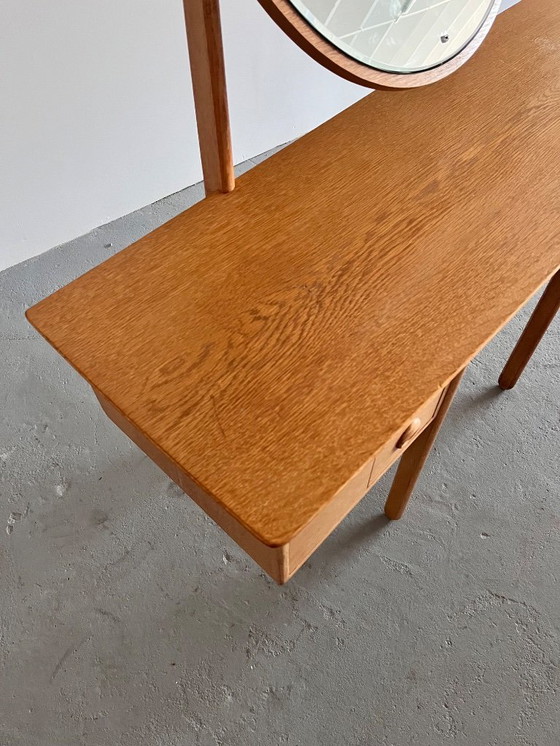 Image 1 of Oak dressing table with mirror, Norway, 1970s