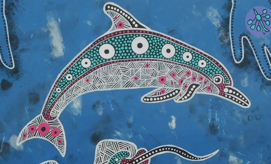 Image 1 of Vida marina - La vida en el mar (inspiración Arte Aborigen)