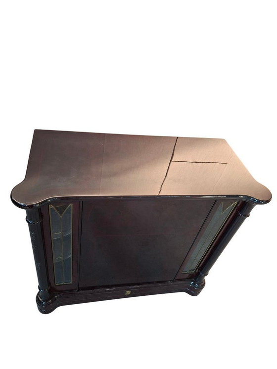 Image 1 of Zeldzame jaren '70 "MASTRO CAPPELLINI" mahoniehouten draaibare barkast