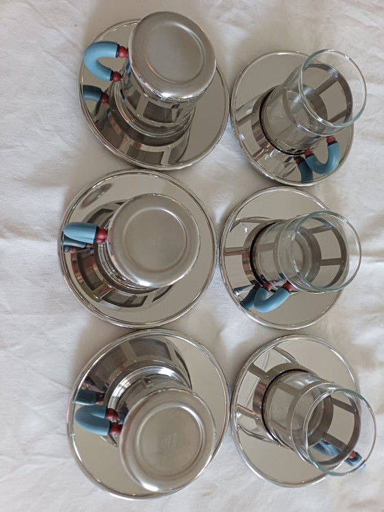 Alessi Espresso Cups (Design Michael Graves), Crockery, polished steel, Transparent (photo 5 of 5)