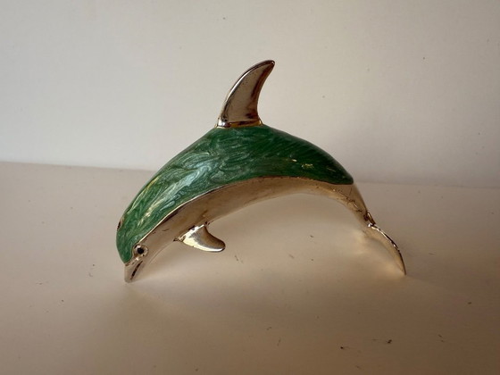 Image 1 of Delfino smaltato in argento sterling Saturno
