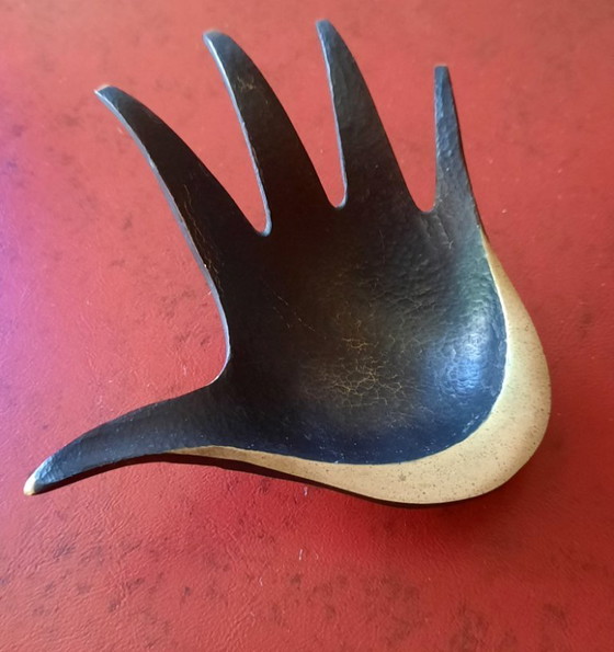 Image 1 of Posacenere d'epoca - Walter Bosse - Herta Baller - Ottone massiccio lucido antico - 1950-1960