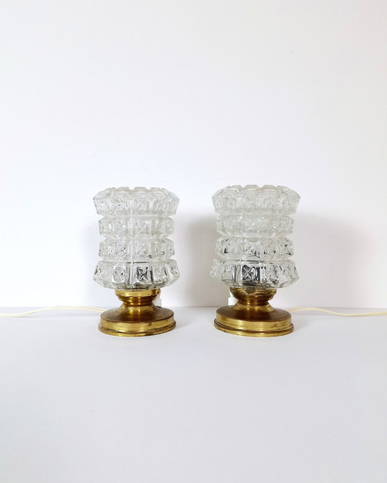 Image 1 of Pair of Vintage Table Lamps, Mid-Century Modern Lamps, 70's Desk Lamps, Bedside Lights, Nightstand Lights, Space Age Lamps