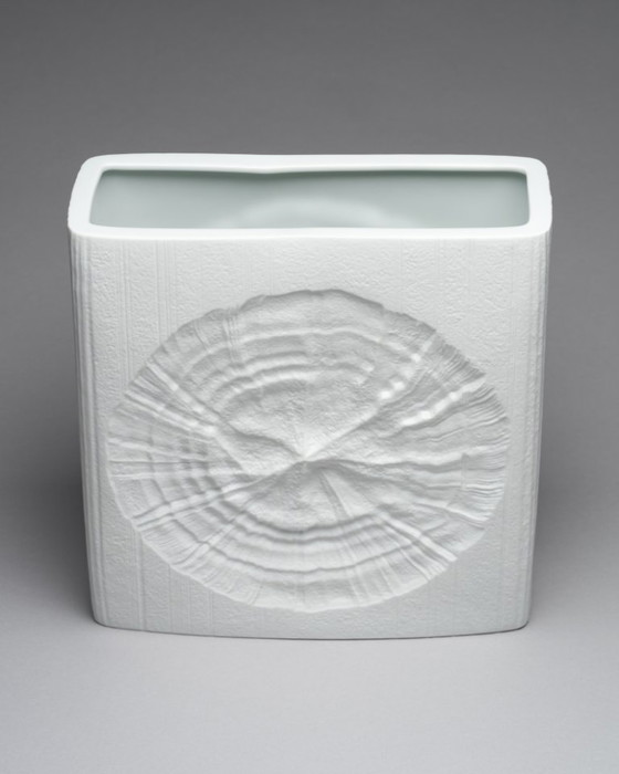 Image 1 of Martin Freyer Rosenthal Studio Line Brutalist Bisque Porselein Vintage H 24 cm Fossil Vaas