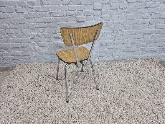 Set di 4 Sedie da Cucina Vintage Brabantia, Formica Effetto Legno con Bordo Nero e Oro, Paesi Bassi, Anni (photo 7 of 9)