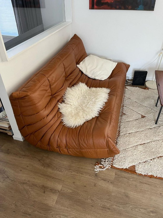 Ligne Roset Togo 3 Zits Bank (Michel Ducaroy) – 3-5 zitsbanken, Leather (photo 3 of 5)
