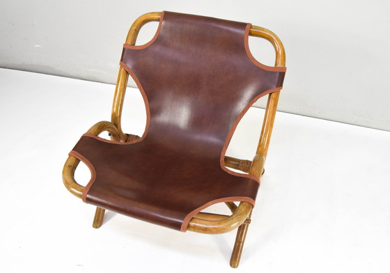 Image 1 of Satz von vier Mid-Century Modern Bambussesseln, Spanien, 1960