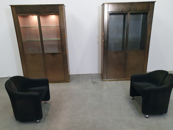 Image 1 of 2x Vintage Eugenio Gerli Tecno mobile lounge chair