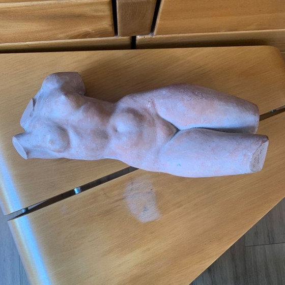 Terracotta female nude Sculpture signed Jean Portal, Ceramic, Beige, Vintage (photo 8 of 15)