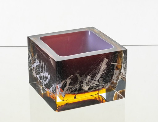Petit vase en verre fusionné, Pavel Hlava, années 1970, Tchécoslovaquie