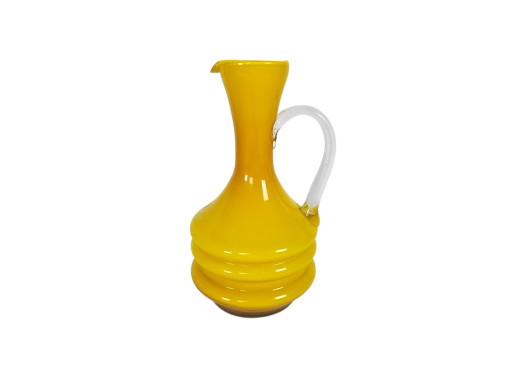 Empoli Glas - AV Hand - Opalin - Mundgeblasen - Krug - 70er Jahre - – glazen karaffen