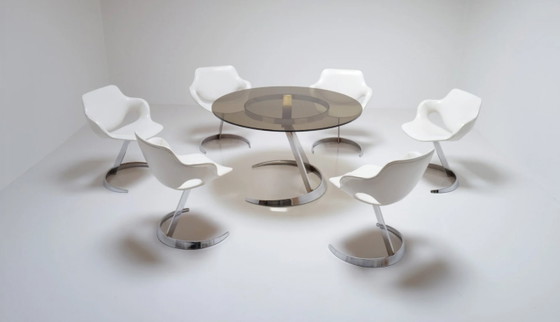 Euro International Steel Dining set, Belgium, 1970s – Metal (photo 5 of 9)