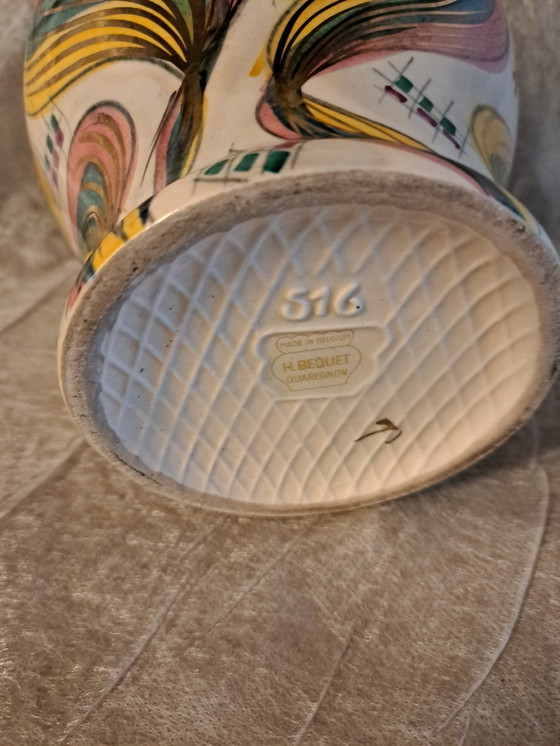 Image 1 of Dekselvaas van H.Bequet uit de jaren 50