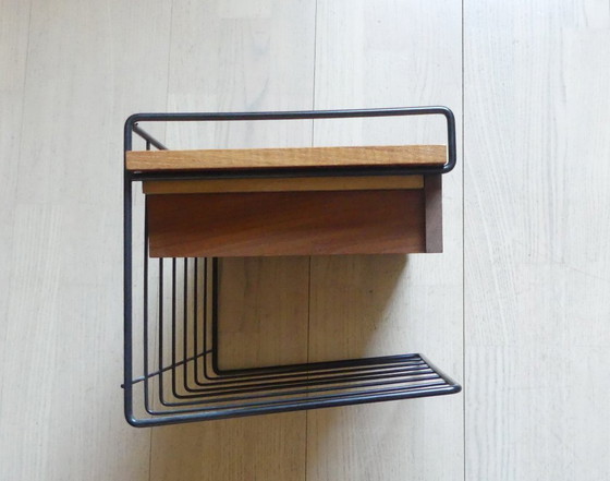 Image 1 of Console murale avec tiroir, étagère pour téléphone, meuble d'entrée, bois, Ilse Möbel UK2aeb