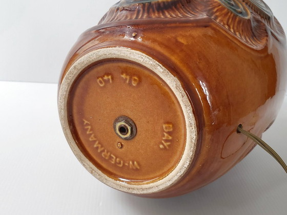 Image 1 of MAGNIFICENT VINTAGE GERMAN CERAMIC LAMP BASE 1960s BAY KERAMIK 60S 1960S