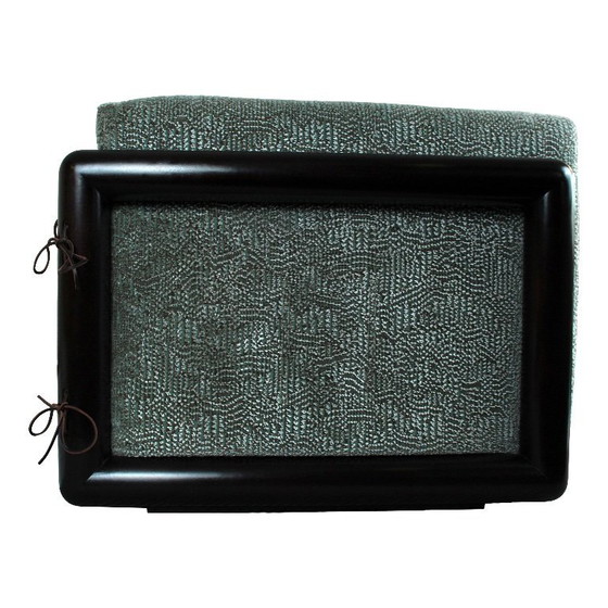 Image 1 of divano cornaro a 2 posti in legno di iroko e velluto jacquard di zimmer + rohde di carlo scarpa per studio simon, italia, 1974