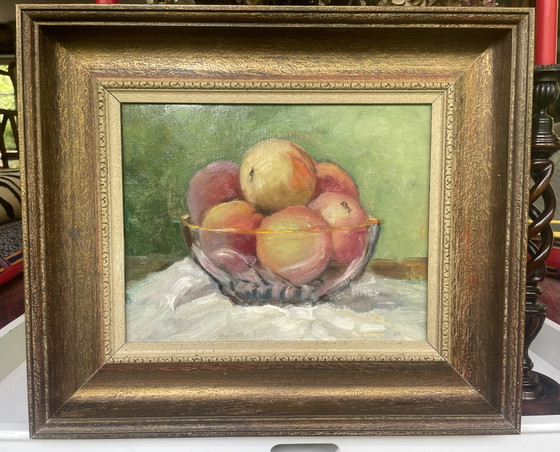 Image 1 of An apple for the thirst, oil on canvas, framed