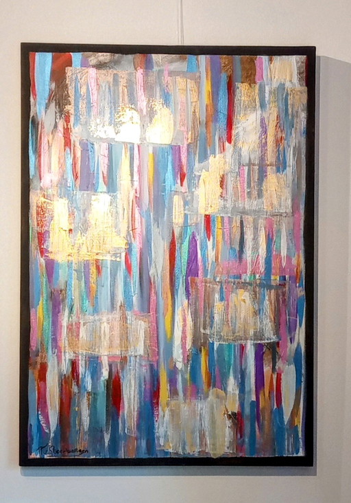 T. van Steenbergen Abstract "HOPE" 70 x 100 cm new.
