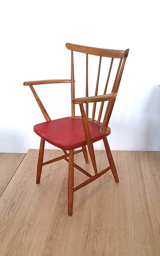 Image 1 of Twee Vijftiger Jaren Eetkamerstoelen