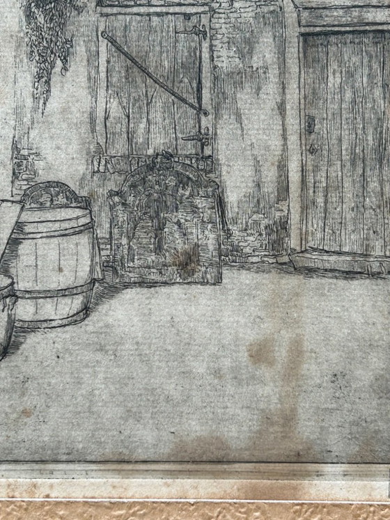 Ets van Boerderij, Hans Nieser(1885-1943) – Kunst, Paper (photo 4 of 6)
