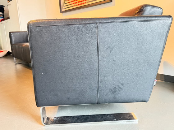 Brühl & Sippold Leren 2-Zitsbank + Fauteuil – Design – Zithoek, Leather, Metal (photo 5 of 9)