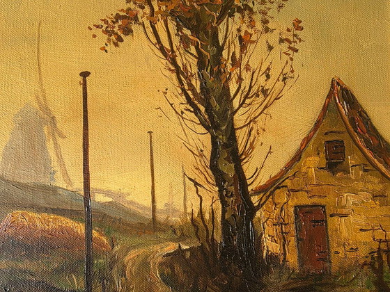Original Vintage Landscape Oil Painting by H. Brix (1974) – Paintings & Drawings, Canvas (photo 6 of 10)