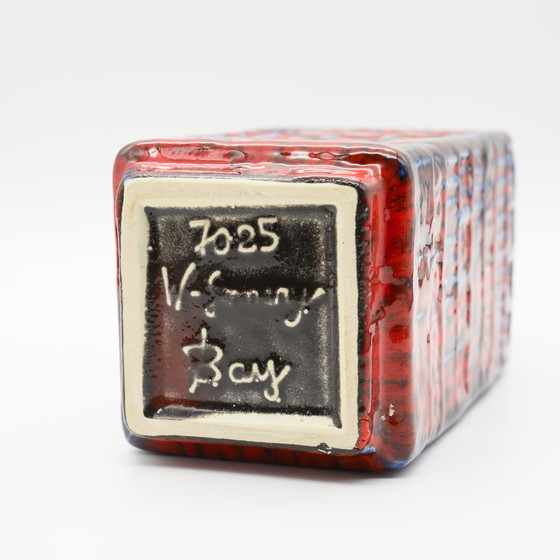 Image 1 of Vase Retro BAY Céramique DUO 606-30 + 70-25 Fat Lava Vintage 60s WGP Mid Century