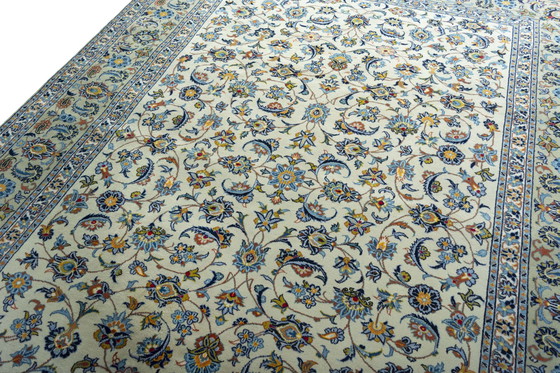 Image 1 of Tappeto orientale Kashan Cork firmato, annodato a mano - 310 x 225 cm - Verde pistacchio