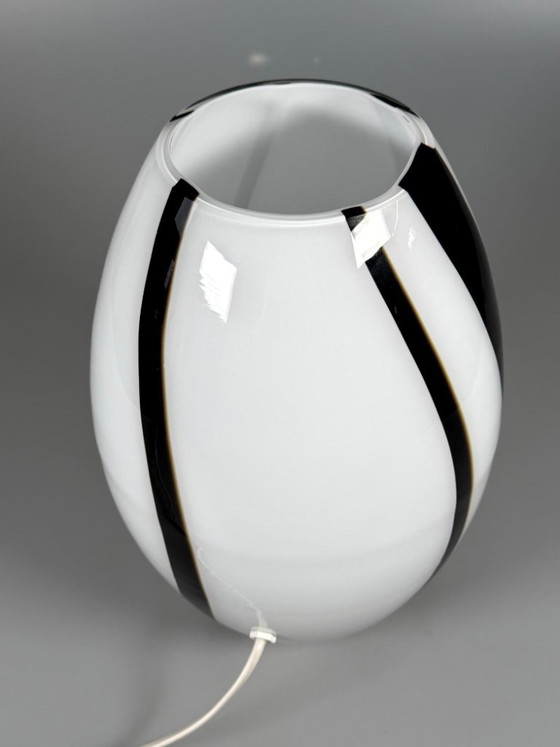Vintage 1970s/80s glass table lamp by Volux, Italy – Plastic (photo 7 of 15)