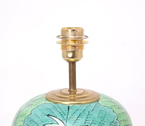 Image 1 of Lampada da tavolo vintage cinese Famille vert con farfalla