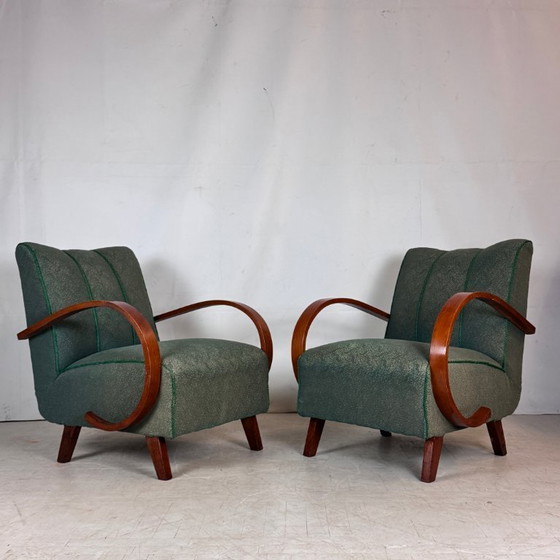 Image 1 of Pair of Jindřich Halabala H-410 Armchairs, 1930s – Original Condition