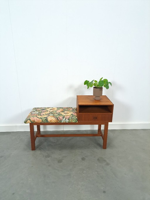 Teak Hall Bench From Sweden