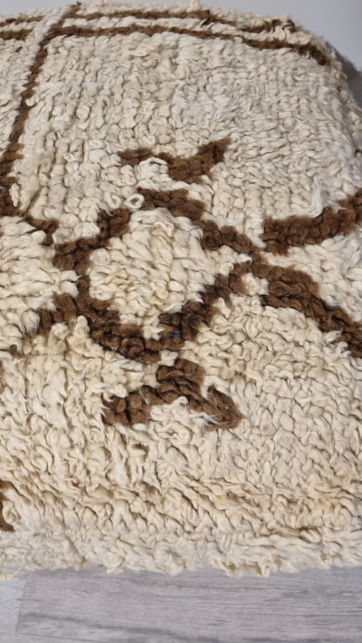 Pouf berbère vintage, coussin marocain