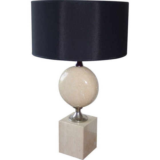 Image 1 of Vintage travertine lamp by Philippe Barbier, 1960