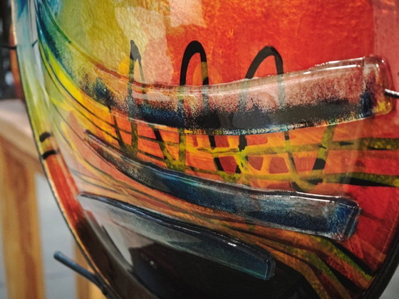 Image 1 of Murano picasso Style Vase with colors Design butterfly GLASS brand new ART 50 cm