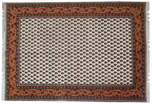 Tappeto indiano vintage fatto a mano in stile Seraband, 122 cm x 175 cm, anni '80 - 1C519
