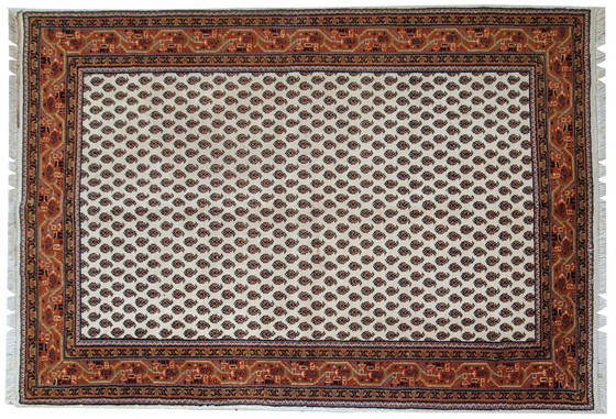 Image 1 of Tappeto indiano vintage fatto a mano in stile Seraband, 122 cm x 175 cm, anni '80 - 1C519
