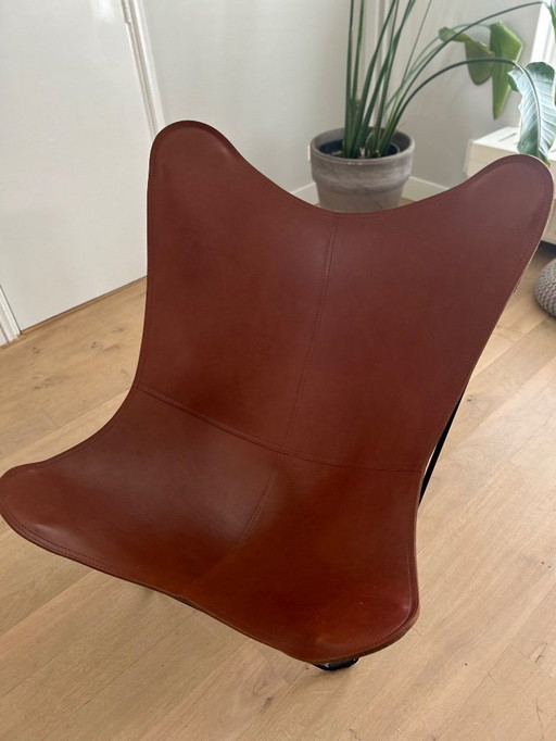 Cuero Mariposa Butterfly Chair Saddle Leather