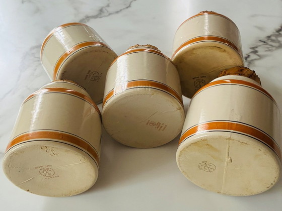 Image 1 of Lot 5 pots à épices vintage LML France Marin Laflèche